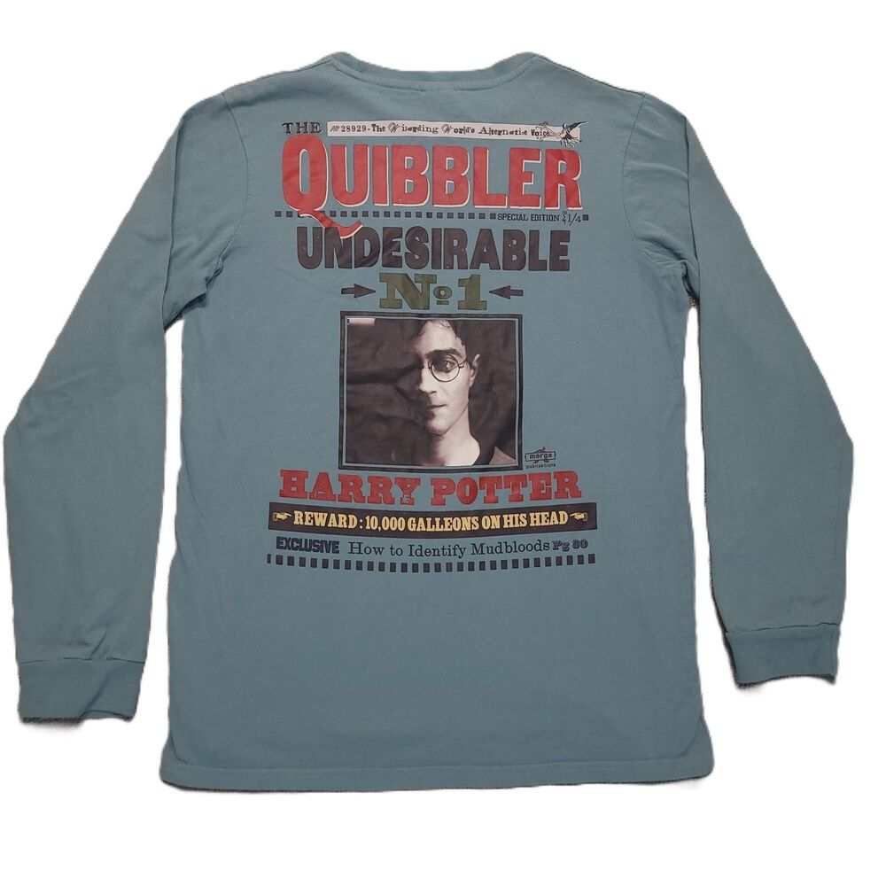 Harry Potter Cakeworthy Womens M Shirt Long Sleeve "The Quibbler" Graphic Top